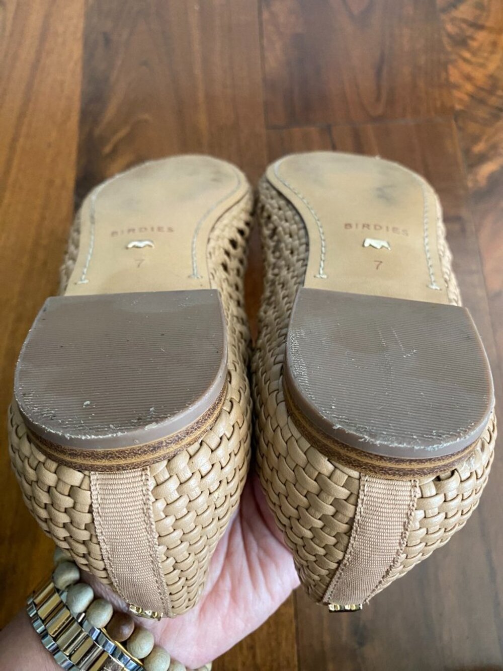 Birdies Goldfinch Woven Ballet-Inspired Flats Tan Size 7 Quiet Luxury - Picture 5 of 5